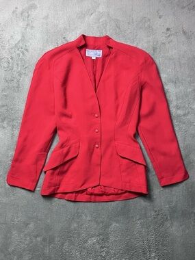 Thierry Mugler Vibrant Red Tailored Blazer